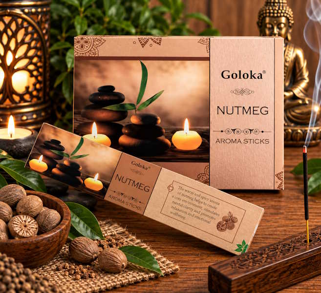 Incienso Goloka Aromaterapia Nutmeg Nuez Moscada Incienso Goloka Aromaterapia Nutmeg Nuez Moscada